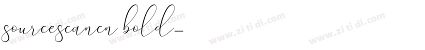 sourcescancn bold字体转换